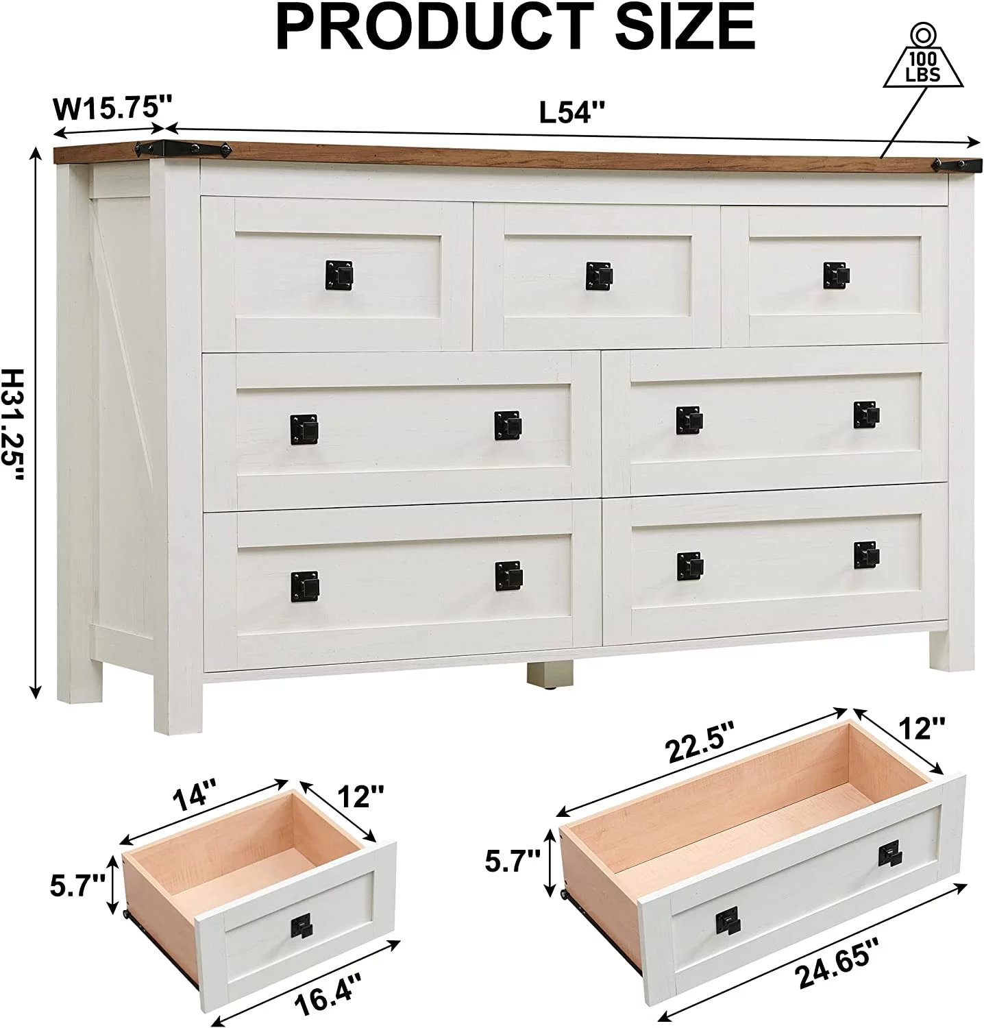 Popular Farmhouse 5 Drawers Dresser Chests for Bedroom  Wood Rustic Tall Chset of Drawers Dressers Organizer for Bedroom  Living Room Hallway