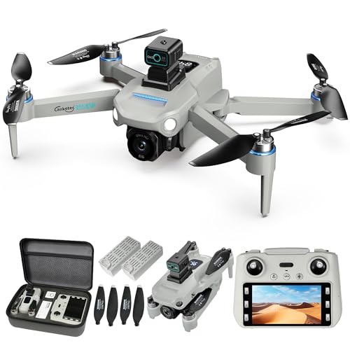 Drone with Camera for Adults 4K, Upgraded 4.5inch LCD RC Screen, GPS 2-Axis Gimbal Quadcopter Brushless Motor, Auto Return, Follow Me, Waypoint Fly