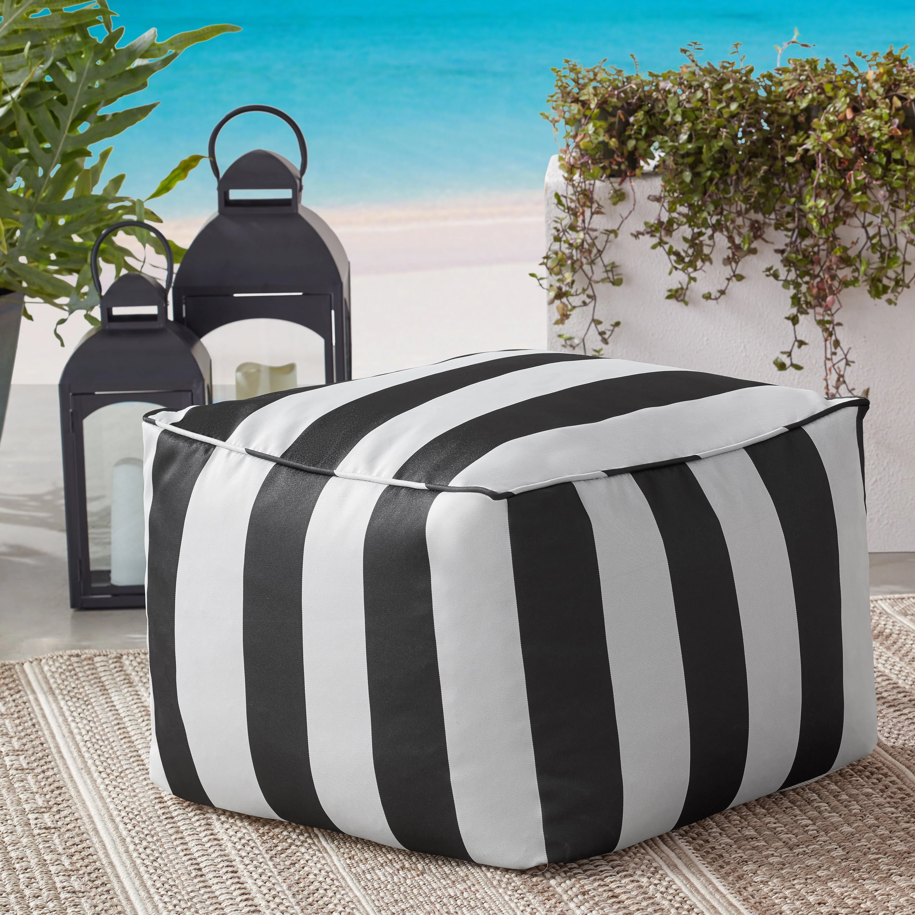 Better Homes & Gardens Dream Bean Patio Bean Bag Chair, Turquoise