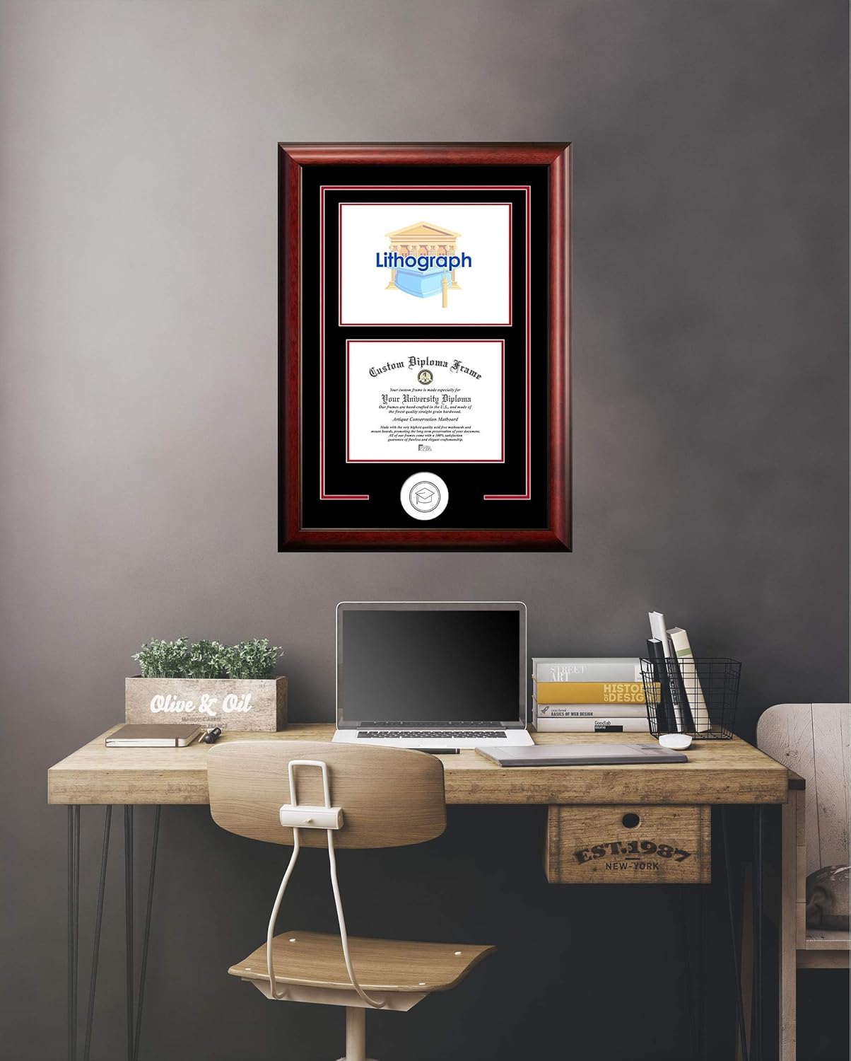 Campus Images NC992SG NC State Wolfpack Spirit Graduate Diploma Frame, 11 x 14