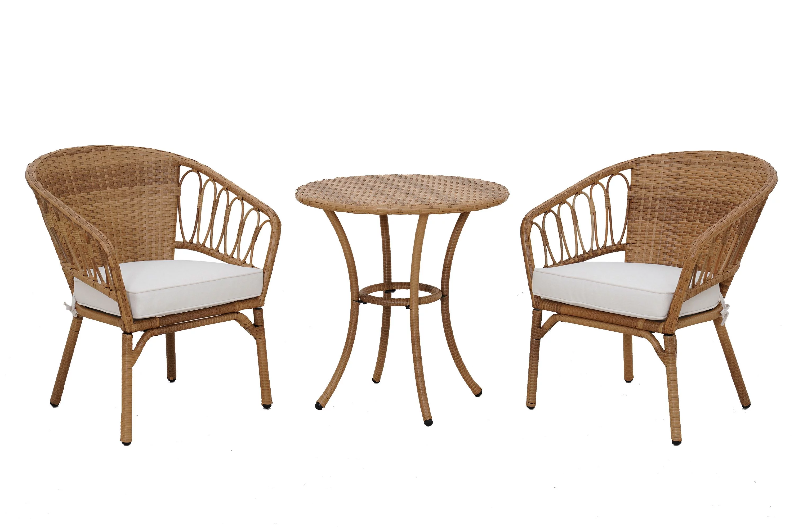 Better Homes & Gardens Willow Sage 3-Piece Outdoor Wicker Bistro Set, Beige