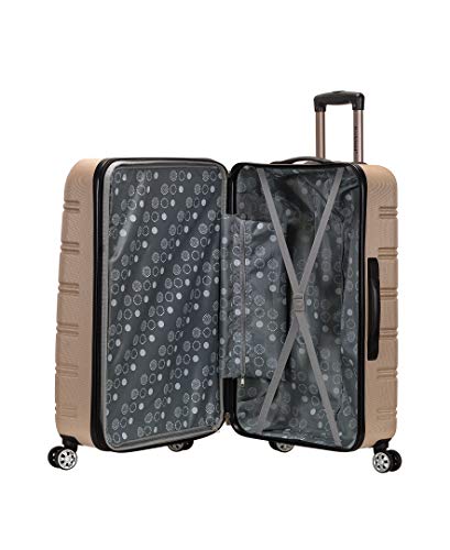 Rockland Melbourne Hardside Expandable Luggage with Spinner Wheels, 2TONEBLUE, 2 Piece (20/28)