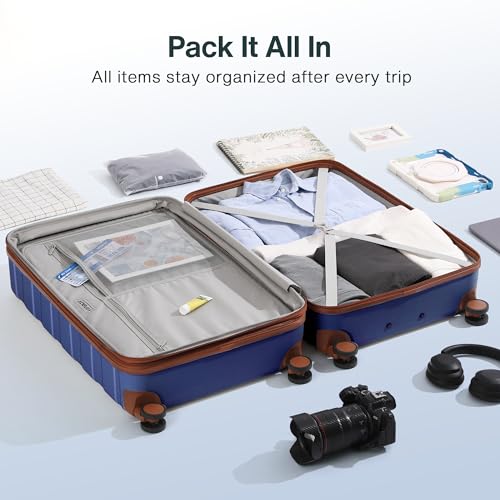 Luggage Sets 3 Piece (3-YEARS VIP SERVICE) Hardside Expandable Ultra Durable 100% PC Lightweight Carry On Travel Suitcase Set with TSA Lock Spinner