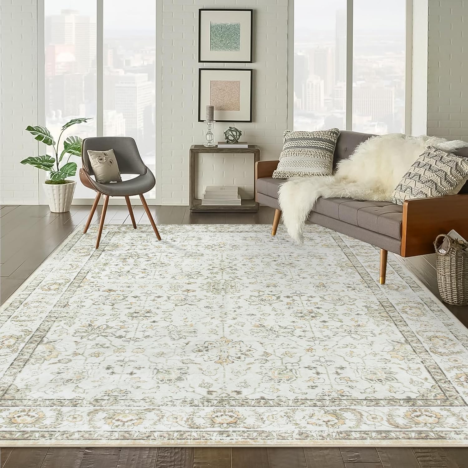 LIVEBOX Machine Washable Area Rugs 9x12 for Living Room