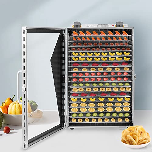Food Dehydrator 18-Tray Commercial Dehydrators Dryer Machine Dehydrator for Jerky Large-capacity Dehydrator 360°Dehydrator Machine for Jerky Herb