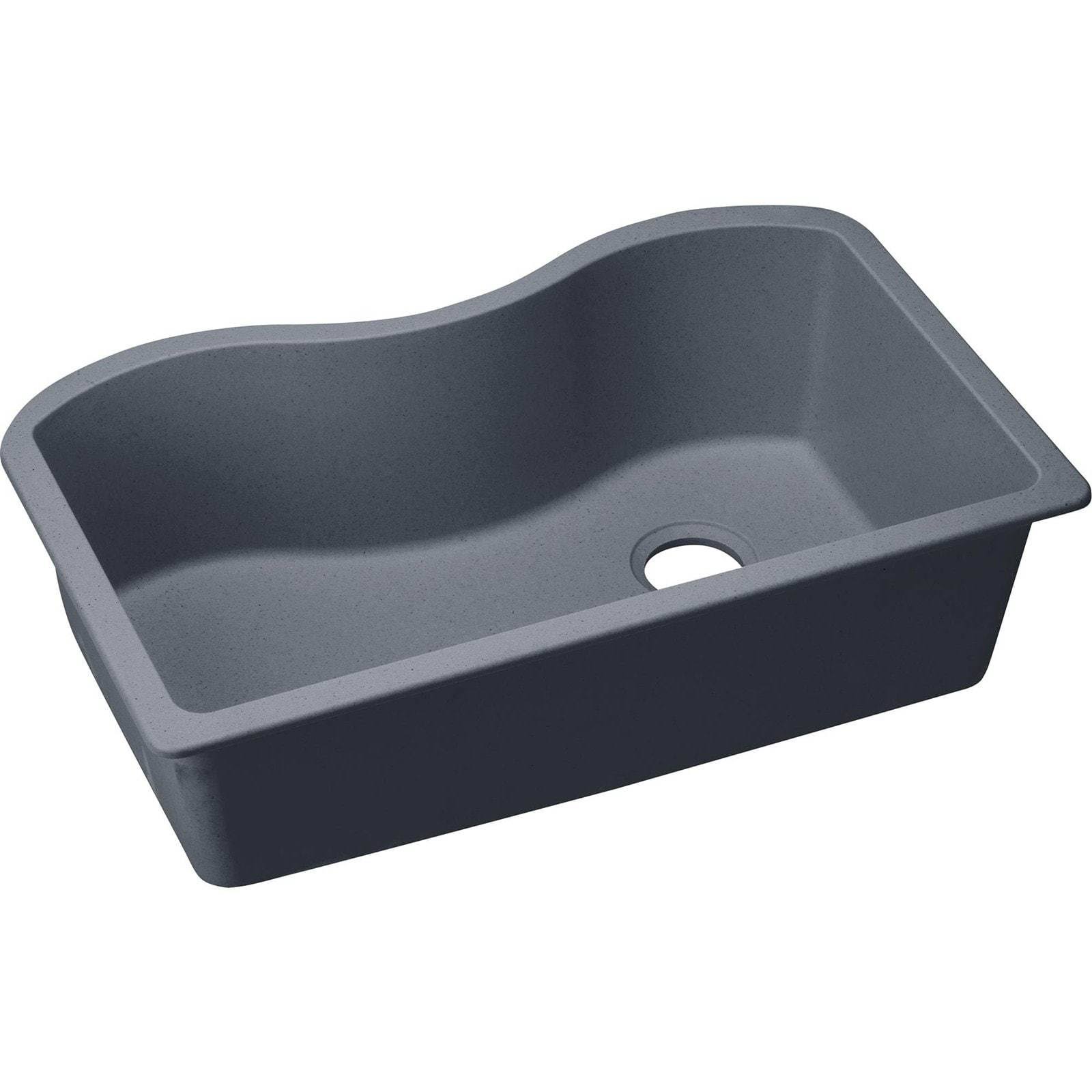 Elkay ELGUS3322RGY0 Quartz Classic Single Bowl Undermount Sink, Dusk Gray