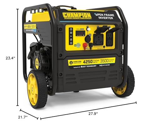 Champion Power Equipment 4250-Watt Dual Fuel RV Ready Portable Open Frame Inverter Generator with Quiet Technology