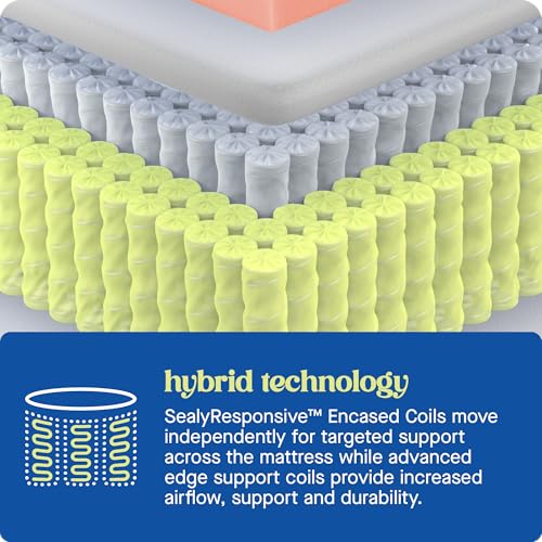 Sealy Dreamlife 12” Hybrid Mattress-in-a-Box, Queen, SealyComfort Gel Memory Foam, SealyResponsive Encased Coils, Surface-Guard Technology