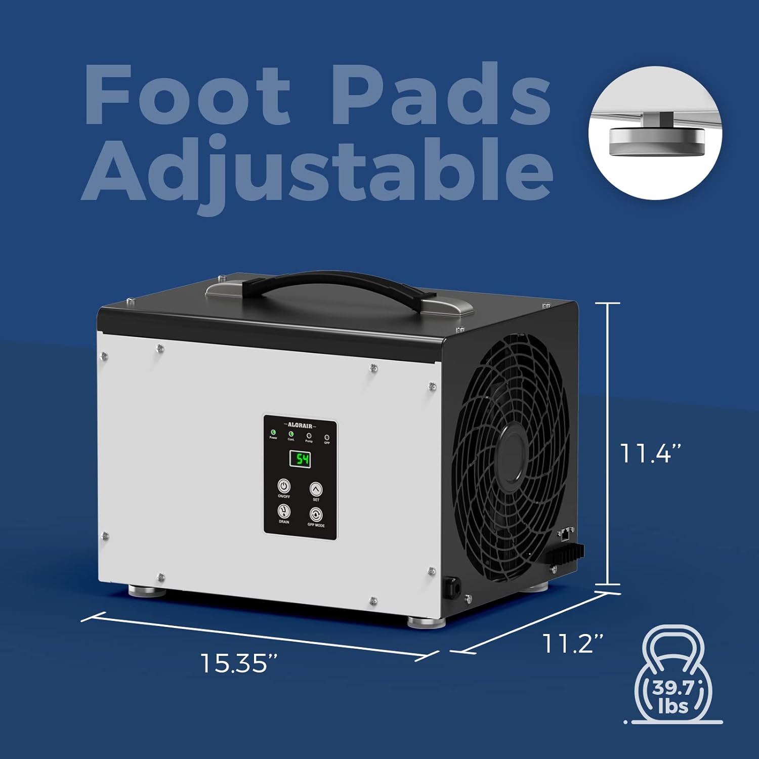 ALORAIR Crawl Space/Basement Dehumidifier 70 Pint Dehumidifier with Pump, Automatic Defrost, Up to 1000 Sq Ft Commercial Dehumidifier, Memory Start