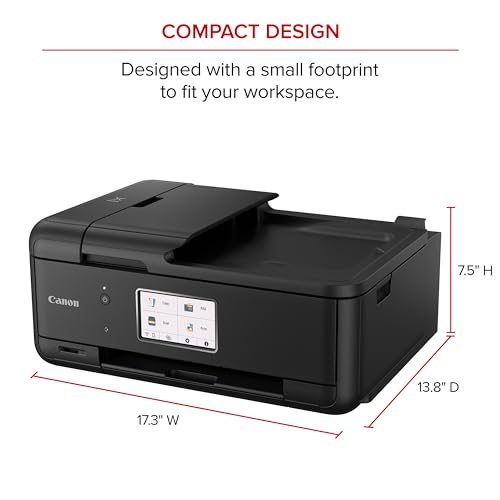 Canon PIXMA TR8620a - All-in-One Printer Home Office|Copier|Scanner|Fax|Auto Document Feeder | Photo, Document | Airprint (R), Android, Black