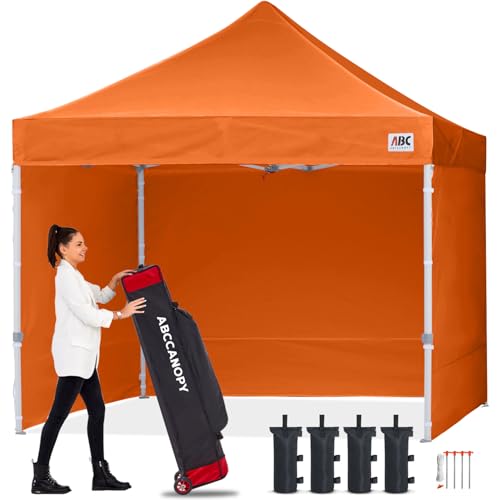 ABCCANOPY Easy Pop Up Canopy Tent with Sidewalls 10x10 Commercial -Series, White