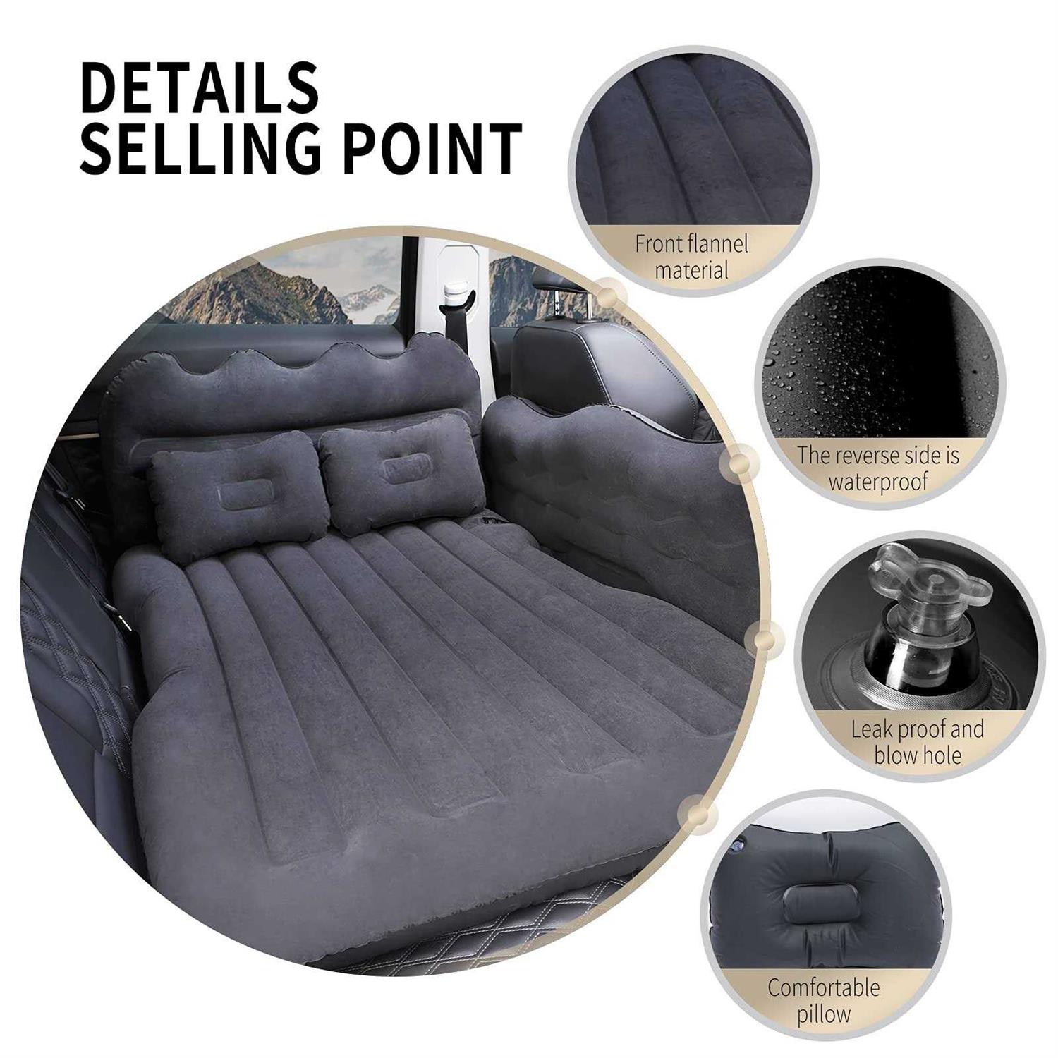 Lammyner Inflatable Bed for SUV Travel Bed Truck Air Mattress Car Sleeping for Camping, Hiking, Trip and Other Outdoor Activities