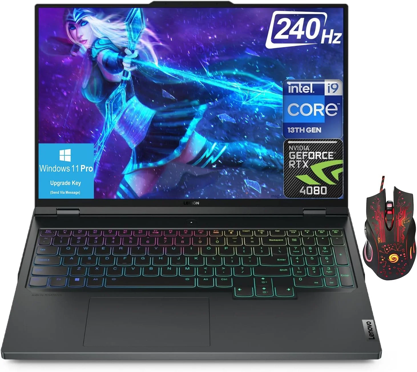 Lenovo Legion Pro 7 16" 240Hz Gaming Laptop, Intel Core i9-13900HX, NVIDIA GeForce RTX 4080, 64GB DDR5, 2TB SSD, Wi-Fi 6, Backlit Keyboard