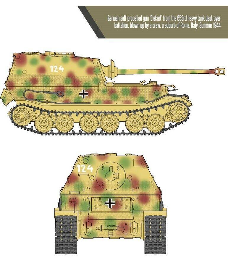 Academy 13537 German Elefant Sd.Kfz.184 Tank Plastic Hobby Model Kit