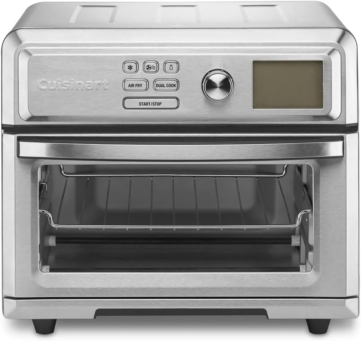 Cuisinart TOA-65 Digital AirFryer Toaster Oven Bundle with EZ Lift Silicone Tongs