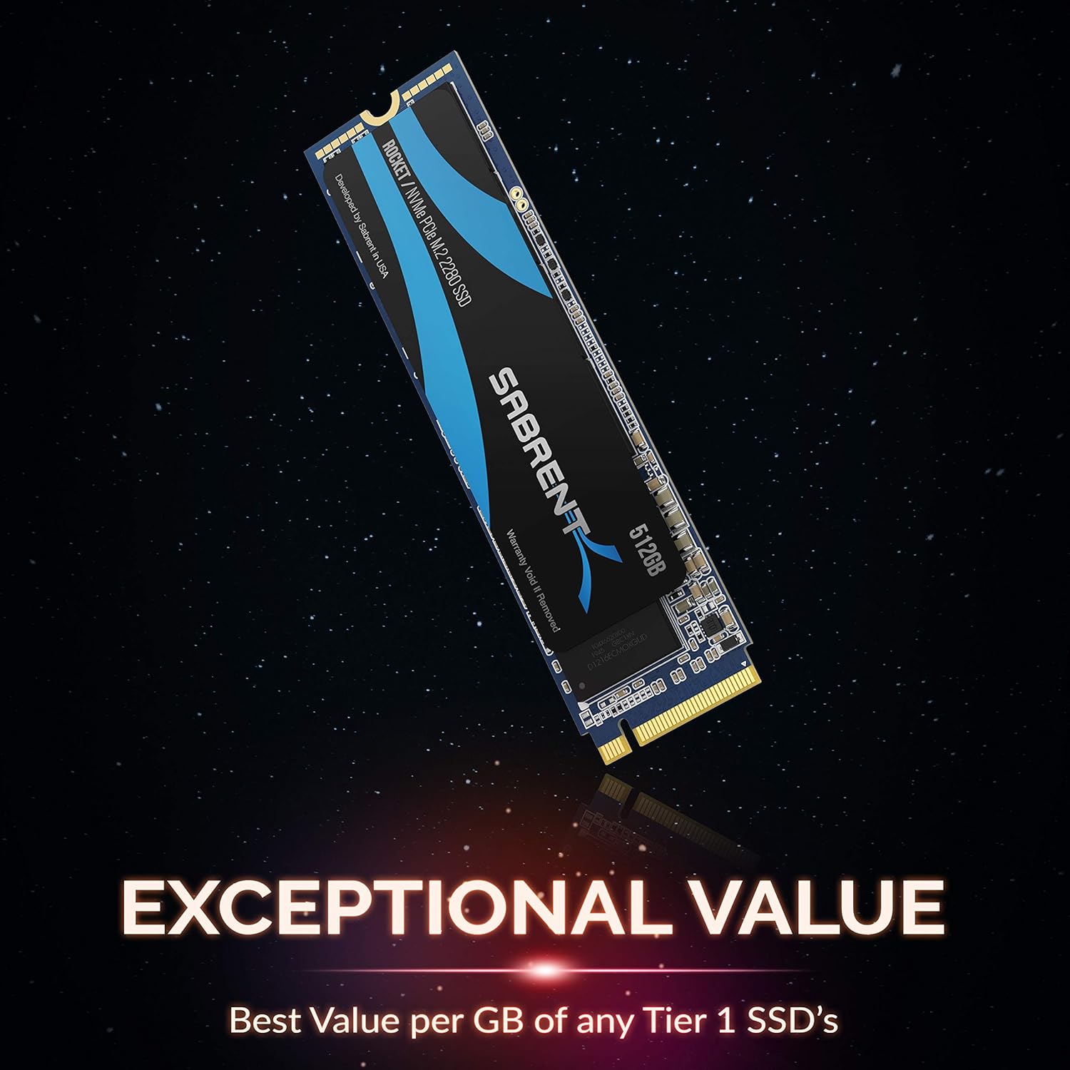 Sabrent 512GB Rocket NVMe PCIe M.2 2280 Internal SSD High Performance Solid State Drive (SB-ROCKET-512) Pack of 2