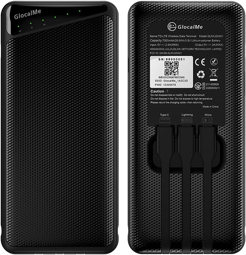 GlocalMe U3 Mobile Hotspot 4G LTE Wireless Portable WiFi