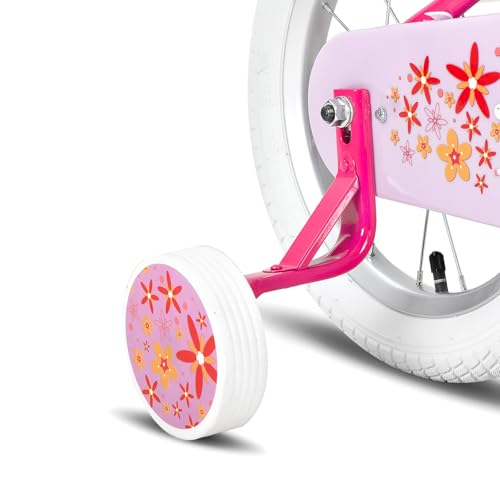 JOYSTAR Unicorn Kids Bike for Girls Ages 2-9 Years Old, 12 14 16 18 Inch Kids Bike with Training Wheels, Doll Seat, Streamers and Basket