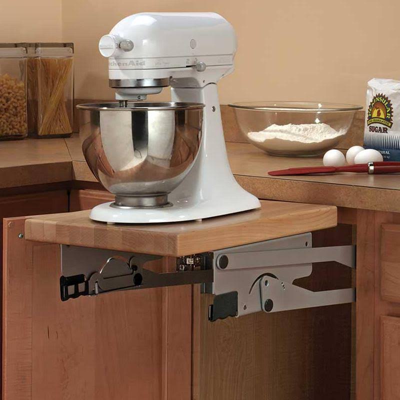Knape and Vogt 24 in. H x 3 in. W x 13 in. D Steel Appliance Lift Cabinet