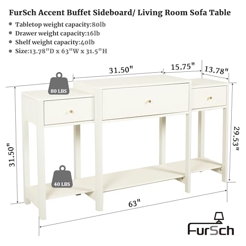 63” Console Table with Drawer,Marble Texture Top Sideboard with Open Bottom Shelf,Long Sofa Tables Behind Couch Table for Living Room Hallway