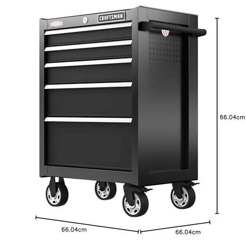 CRAFTSMAN S2000 26IN 5-DRAWER CABINET W/TRAY & HOLDER BK (CMST32752BK)