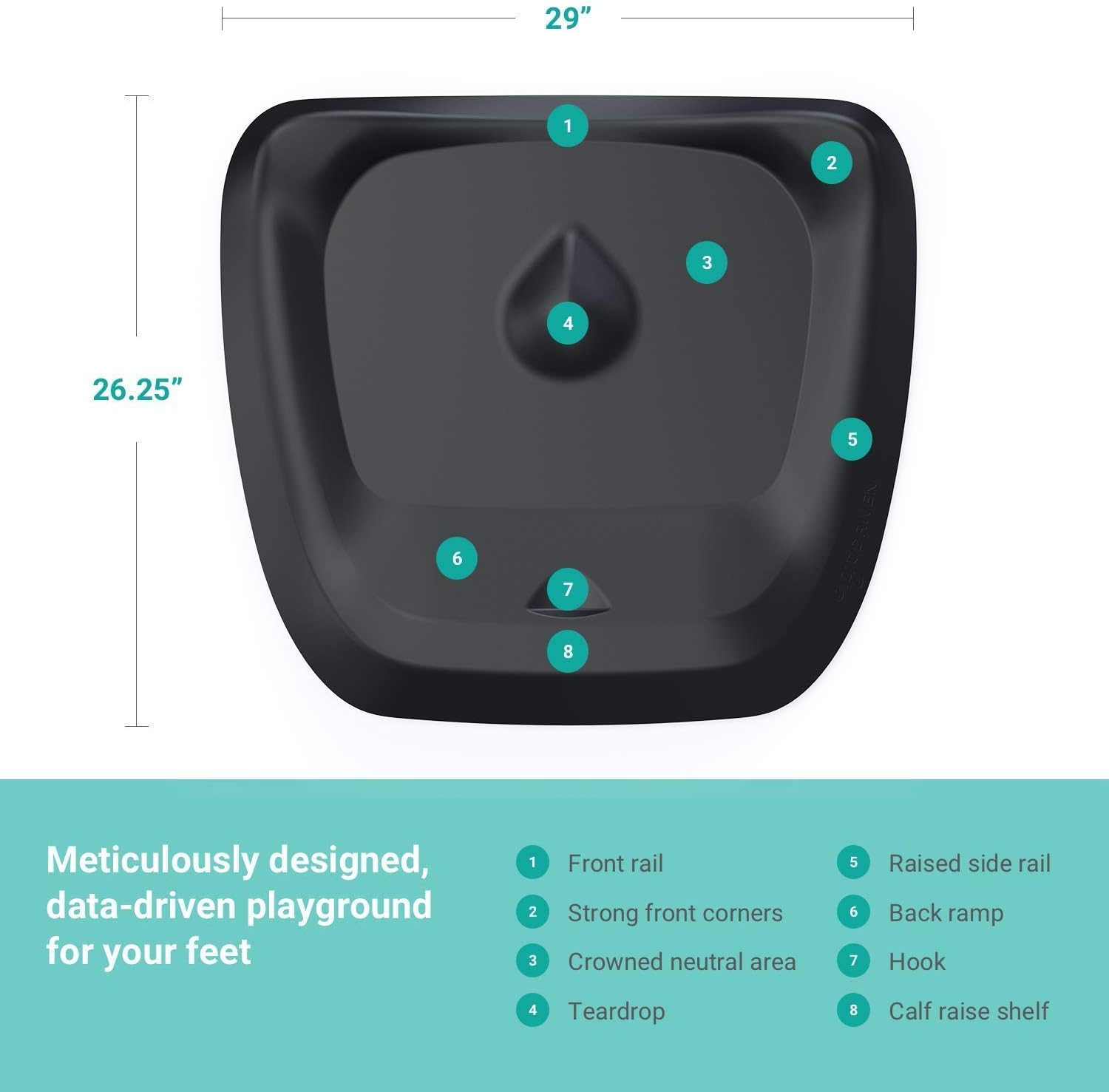 Topo Comfort Mat by Ergodriven | The Not-Flat Standing Desk Anti-Fatigue Mat with Calculated Terrain | Standing Desk Mat | Comfortable Standing Mat |