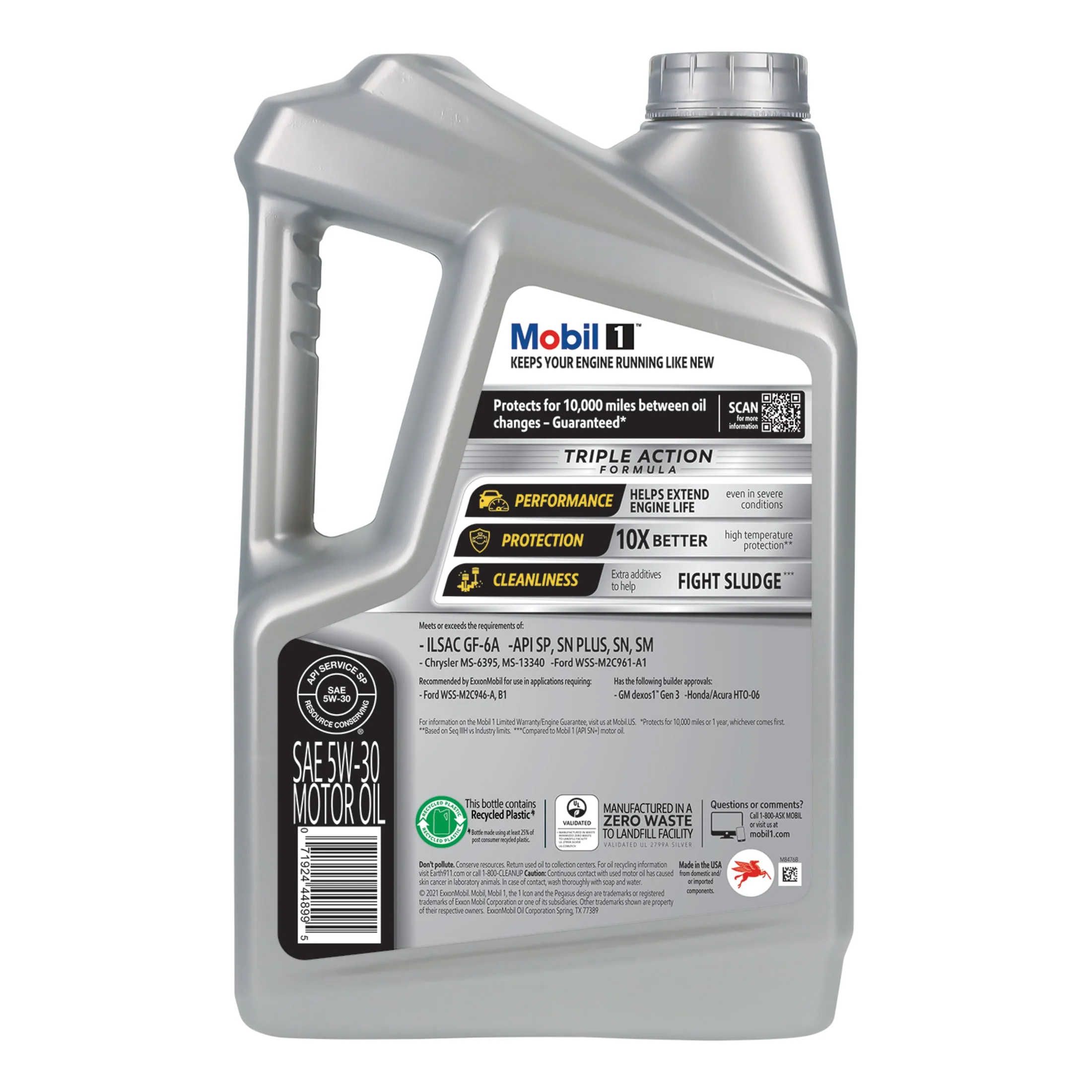 Mobil 1 Advanced Full Synthetic Motor Oil 5W-30, 5 Quart (Pack of 3)