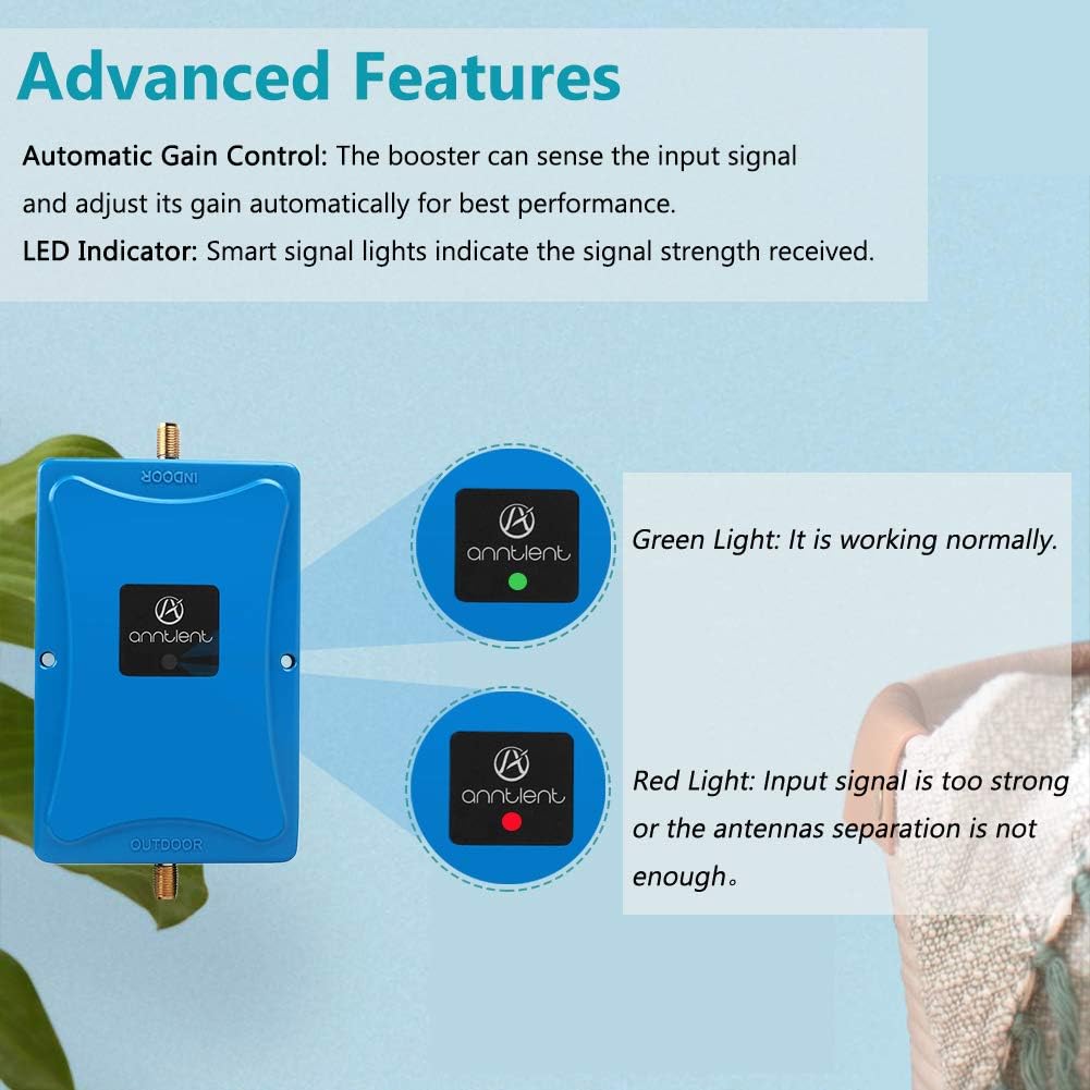 ANNTLENT Verizon 5G 4G Cell Phone Signal Booster for Home Office 700MHz Cell Phone Signal - Various U.S. Carriers Band 13-FCC Approved