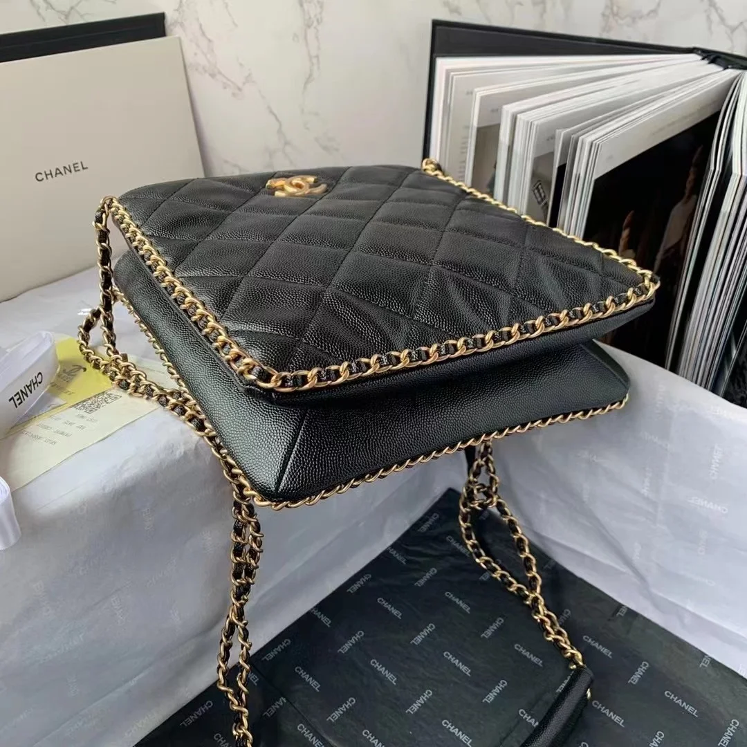 Chanel Small Shopping Bag Black For Women, Women&rsquo;s Bags 9.1in/23cm AS3470 B08850 94305