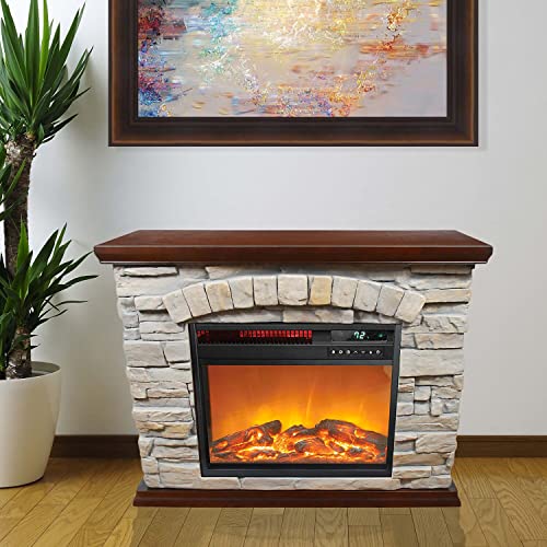LifeSmart Large Square Infrared Fireplace