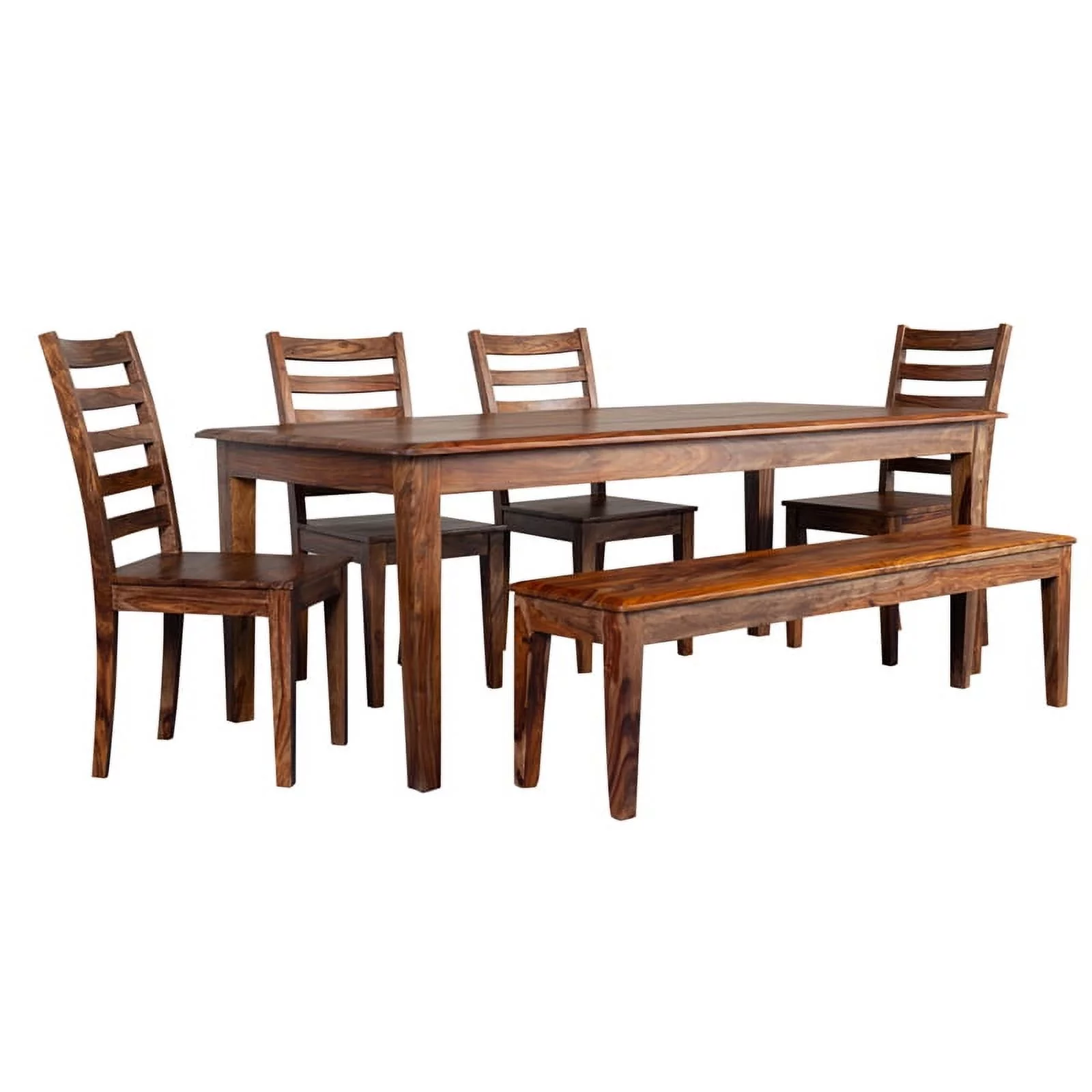 Hawthorne Collections Sonora Solid Sheesham Wood Dining Table - Brown