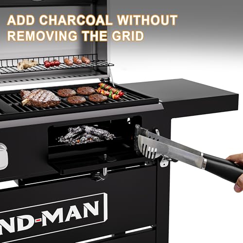 Brand-Man Griddle Grill Combo 6-Burner, 2 in 1 Versatile Propane Gas Grill and Griddle with Double Stainless Steel Lids