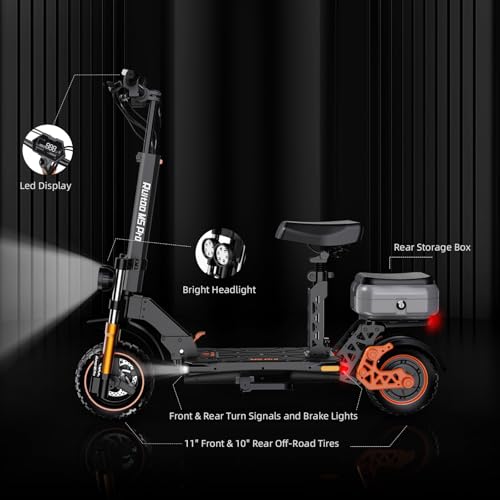 Ruitoo® Electric Scooter, 1000W/1600W/5600W Motor, Off Road Electric Scrooter Adults, 27/32/34/47Mph Top Speed, 28/35/44/50/53 Miles Max Range