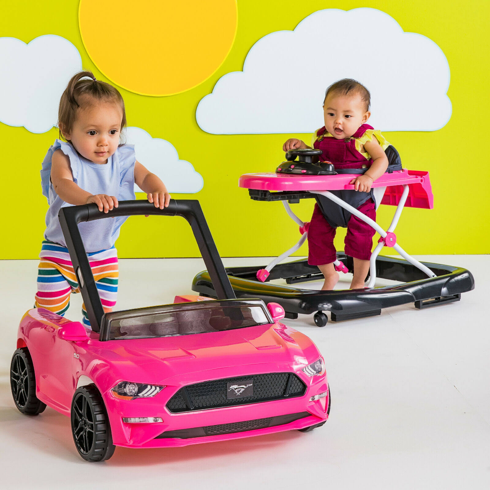 Bright Starts - Ford Mustang 3 Ways to Play Walker - Pink
