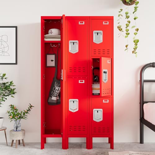 Metal Locker with 5 Doors,Lockers for Employees,66'' Steel Storage Locker for School,Gym, Office, Office,Garage