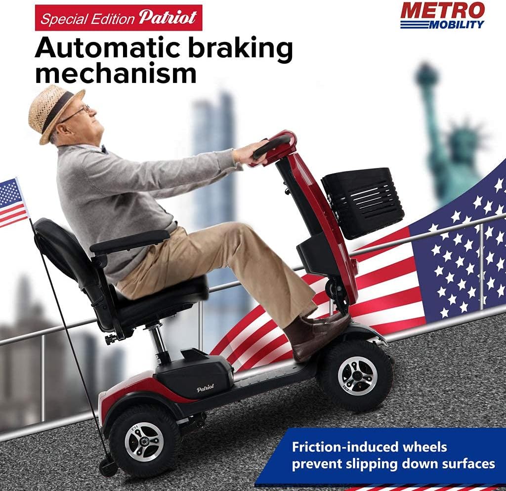 Metro Mobility 4 Wheel Powered Mobility Scooters for Seniors - 300 lbs Capacity Electric Scooter with Seat for Adults, Travel