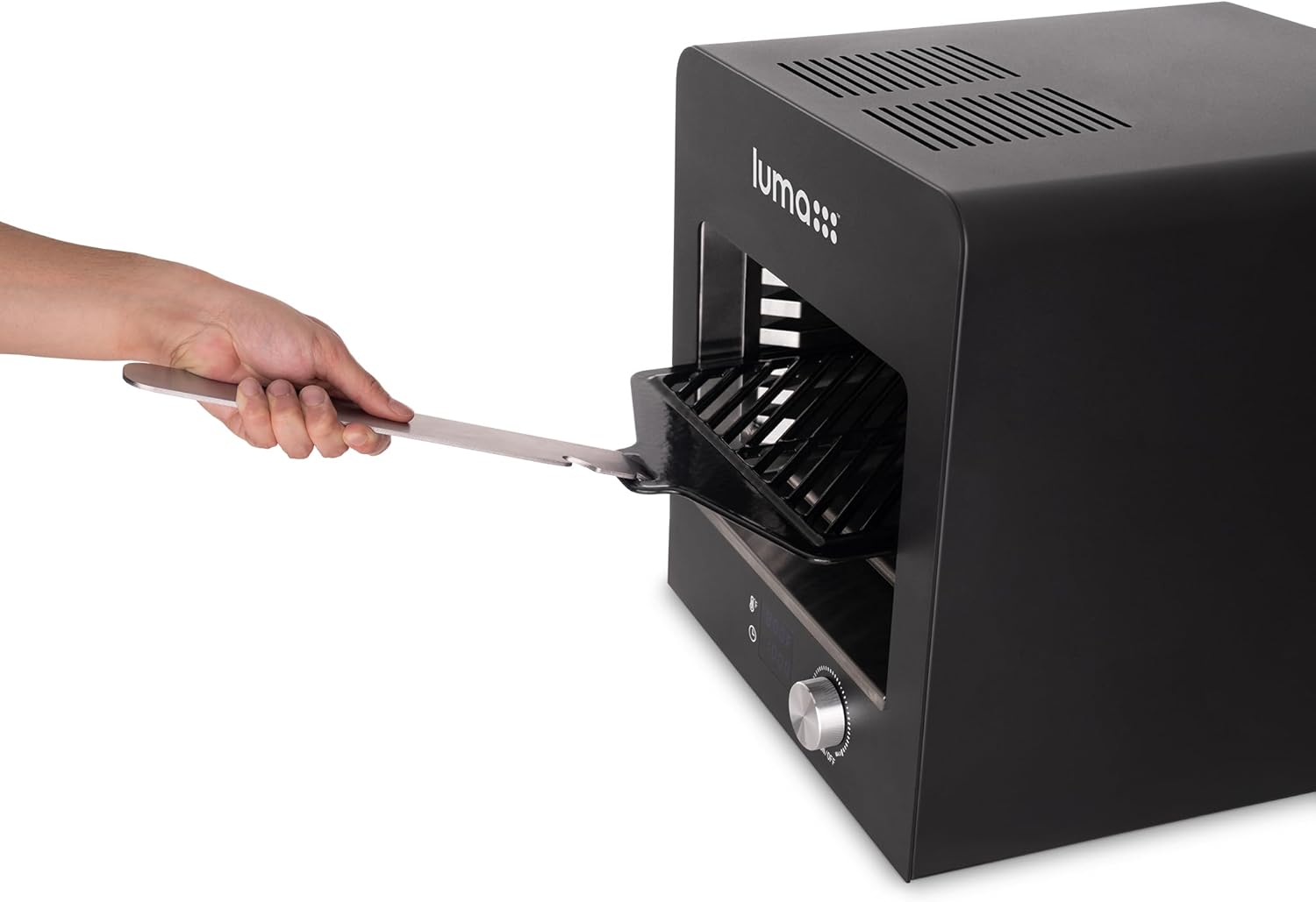 Luma Electric Steak Grill, Portable Indoor Countertop Oven with Griddle, Smokeless Electric Infrared Grill, Heats up to 1450 Degrees, BBQ, Grill