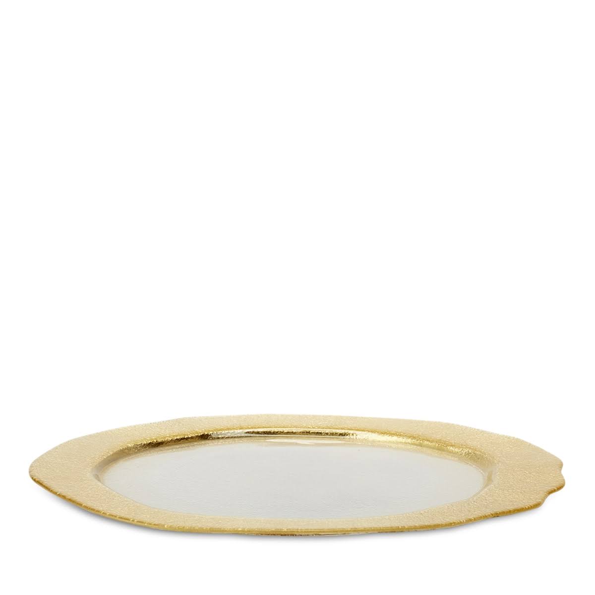 Vietri Rufolo Glass Gold Organic Service Plate u0026 Charger