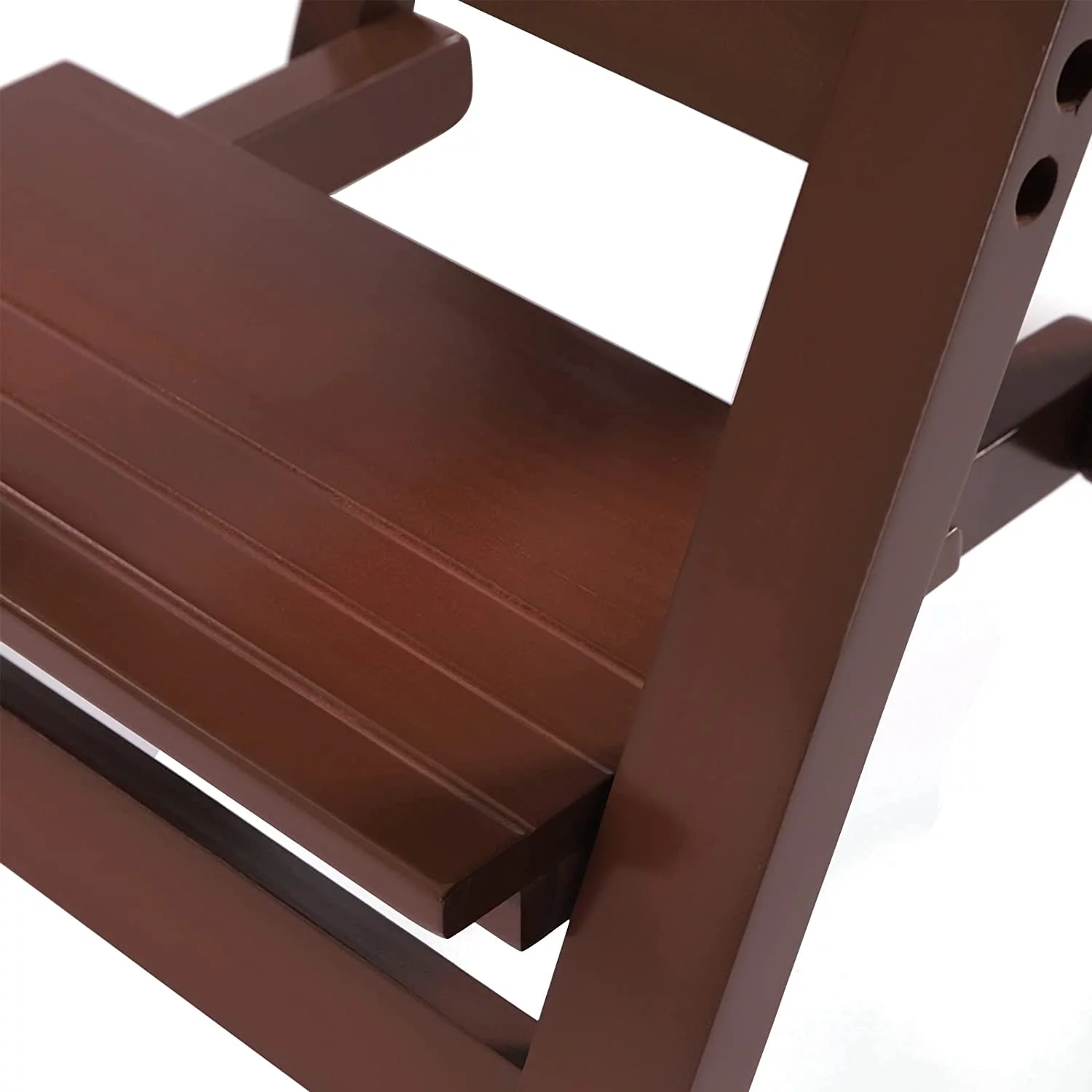 Miumaeov Wooden Step Stool 220lbs Load-bearing Non-slip Folding Ladder 4-Step Ladder