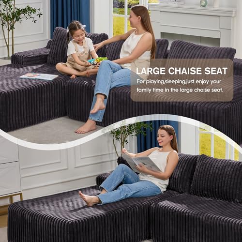 Modular Sectional Sofa Couches L-Shape Couch 3 Seat Modular Sofa Memory Foam Sectional Couches for Living Room