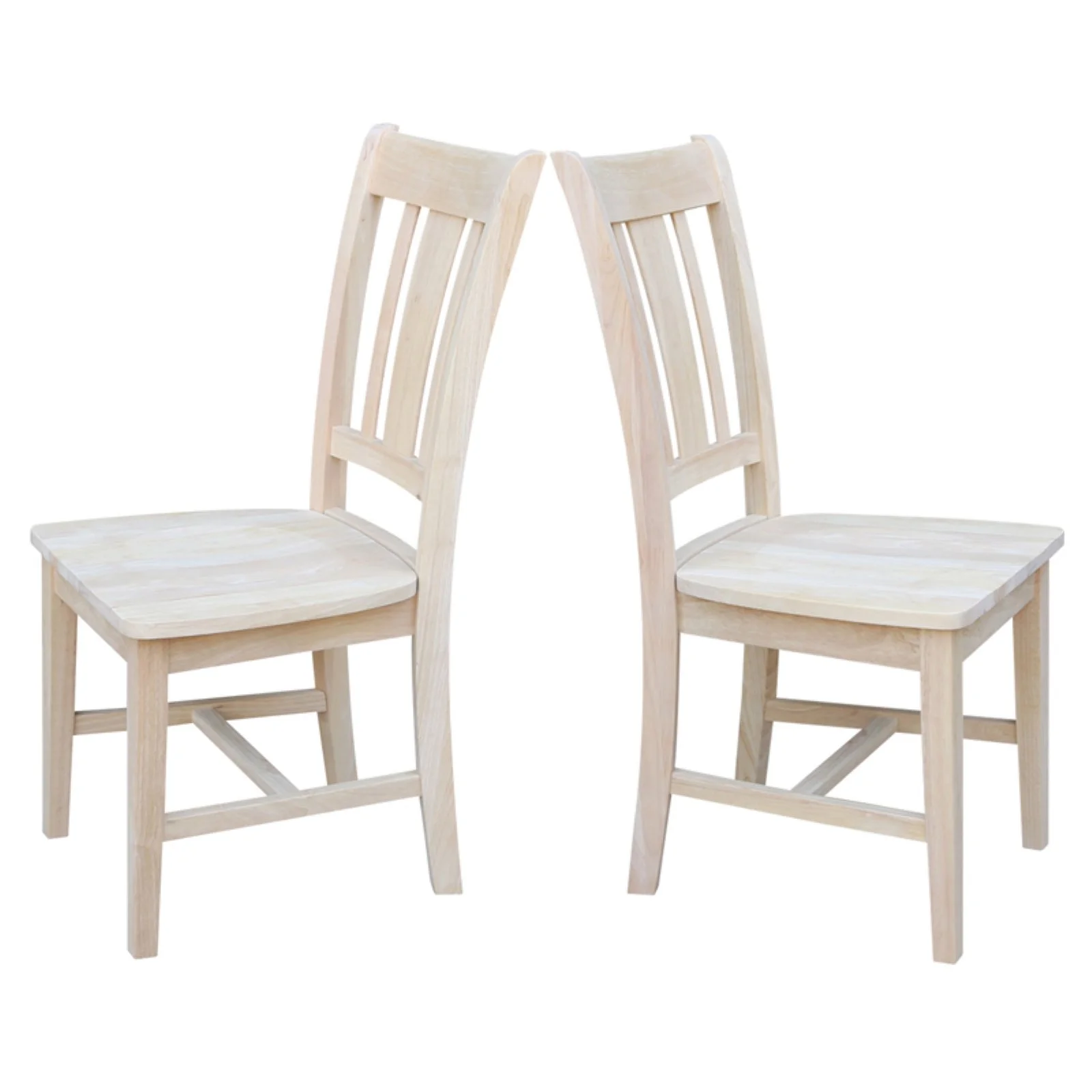 International Concepts Unfinished Slat Back Dining Chair (Set of 2)