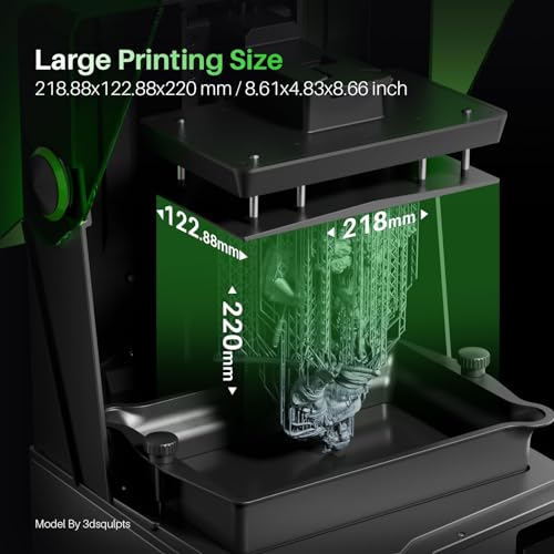 ELEGOO Saturn 4 Ultra 16K Resin 3D Printer with 10" 16K Mono LCD and Flip-up Lid, Smart Tank Heating at 30 ｰC, 150mm/h High Speed Printing