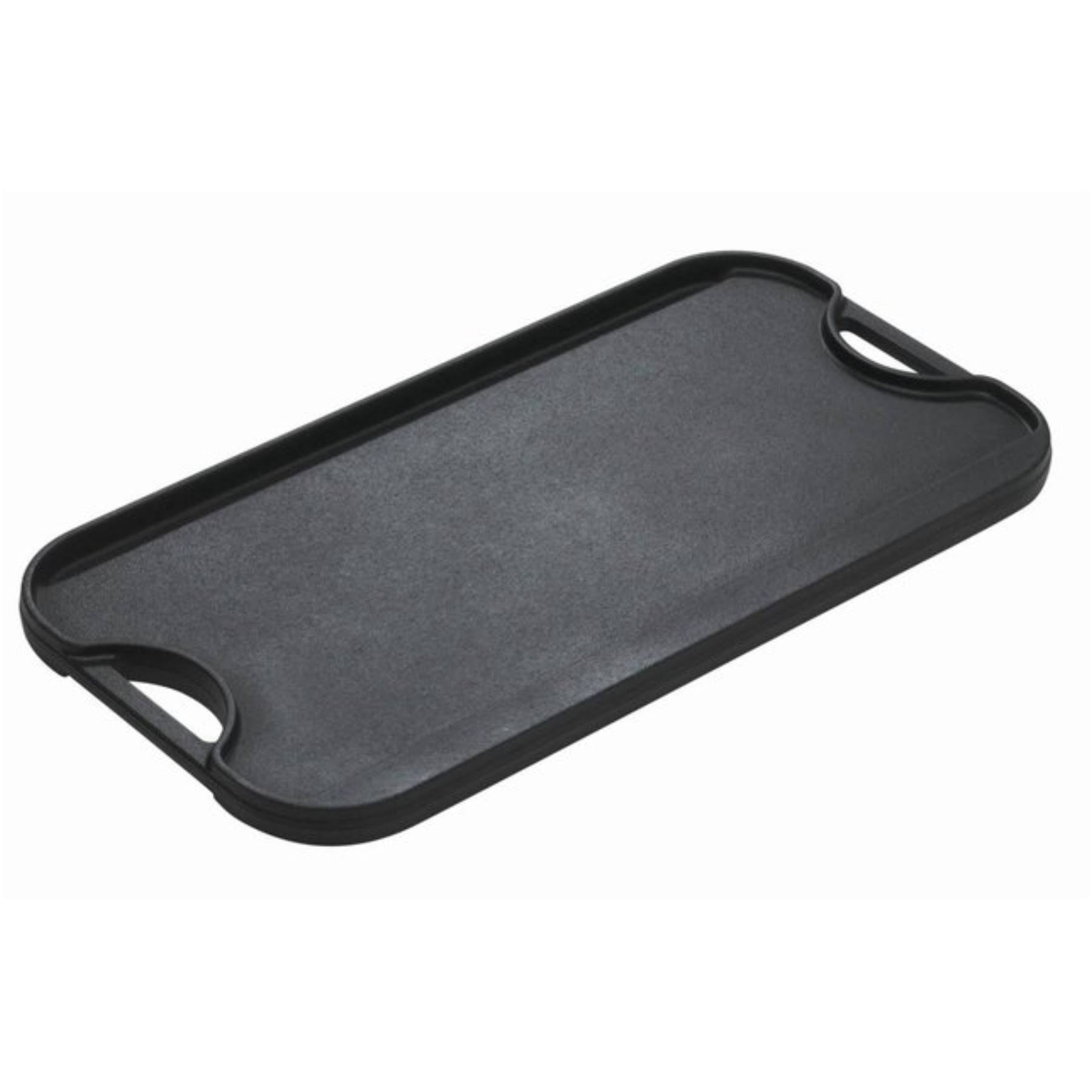 Lodge Logic Cast-Iron Reversible Grill u0026 Griddle, Black