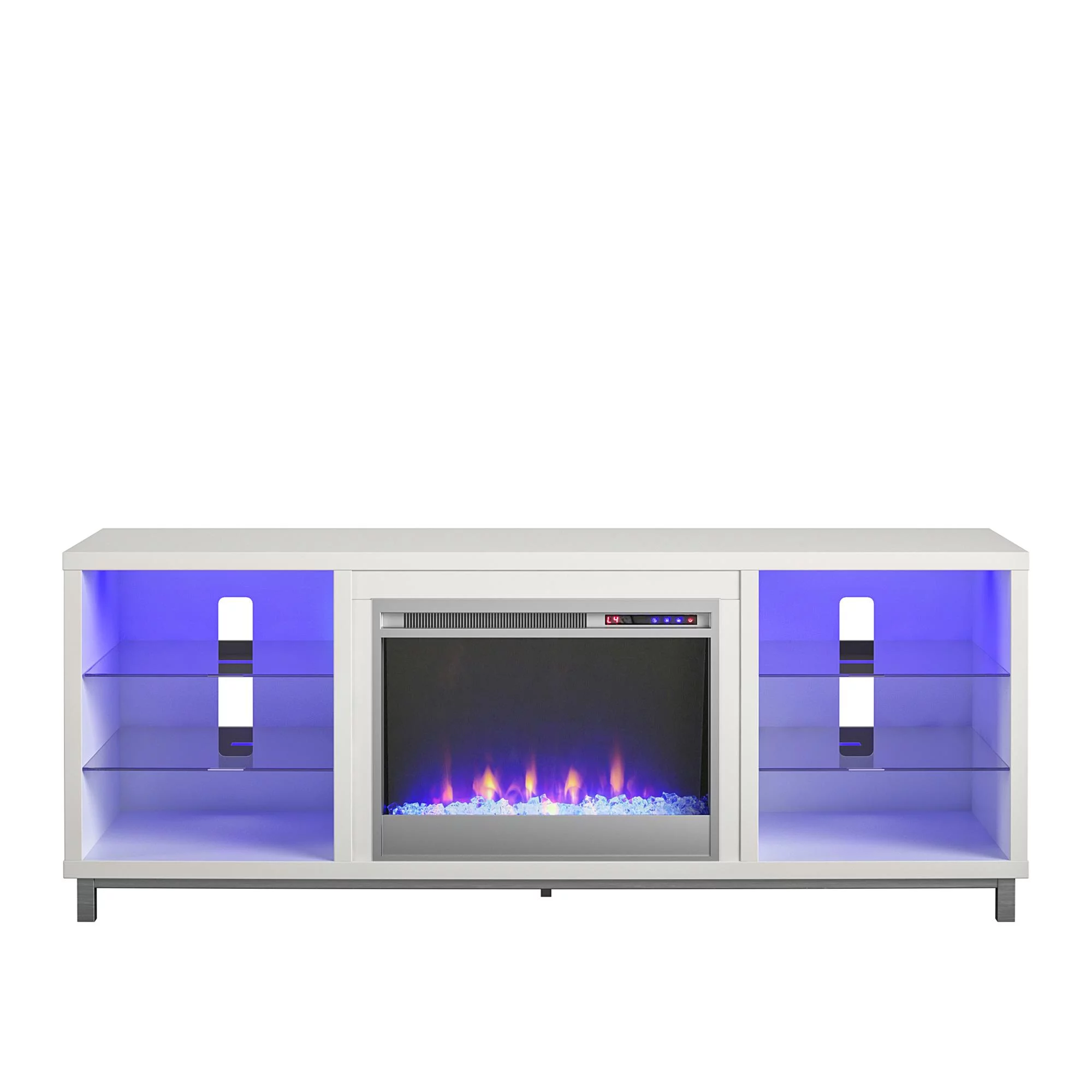 Ameriwood Home Lumina Fireplace TV Stand for TVs up to 70", White