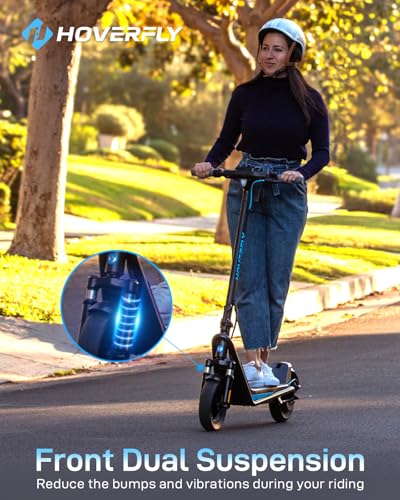 Hoverfly X3/X5 Electric Scooter for Adults, 18/25 Mile Range, 20Mph Top Speed, 500W Motor, 10'' Solid Tire