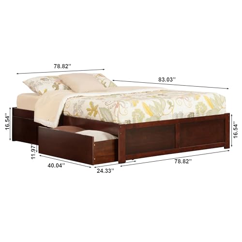 AFI Concord Platform Bed with Footboard & Storage Drawers