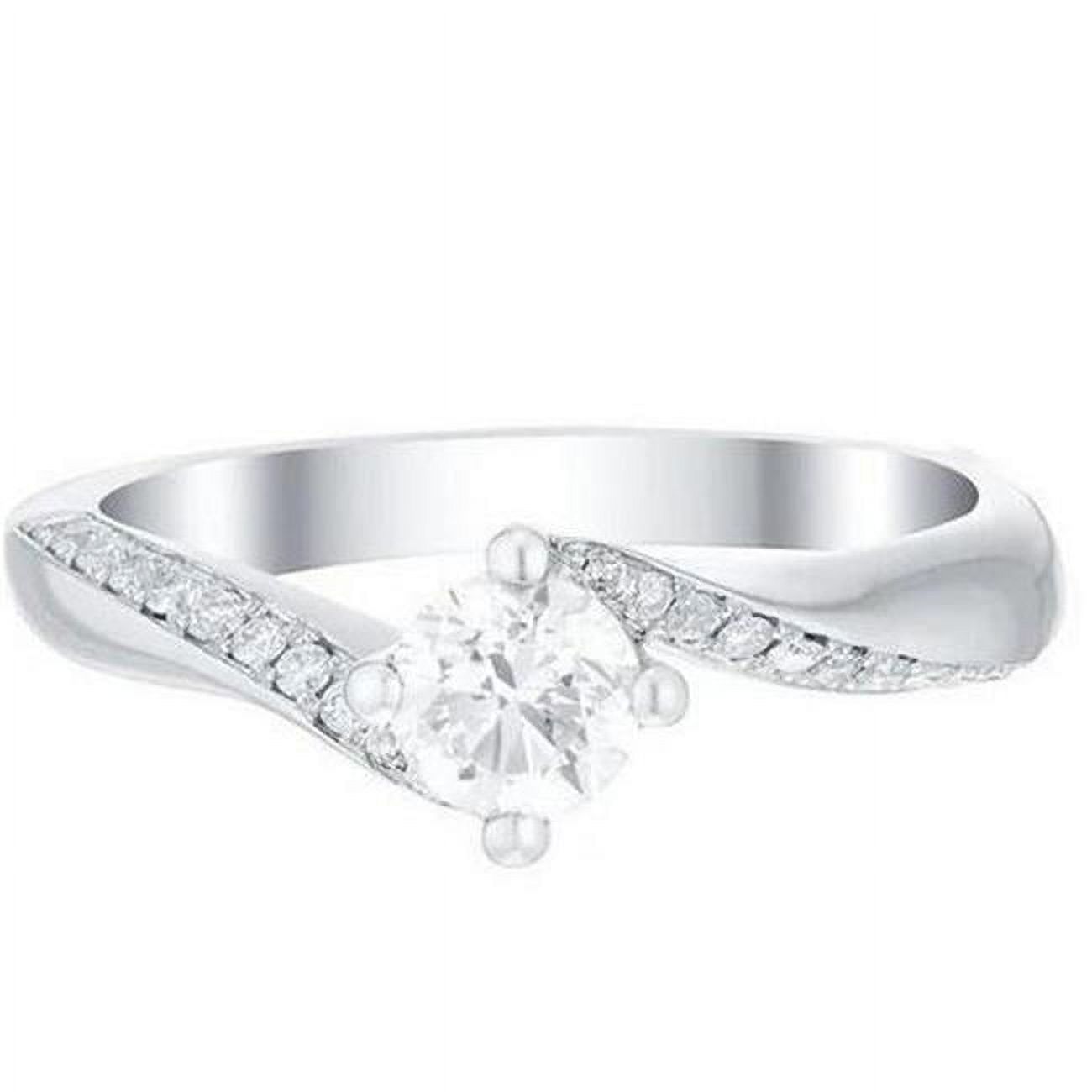 Harry Chad Enterprises 29071 Sparkling Round Cut 2.50 CT Diamond Anniversary Ring, 14K White Gold - Size 6.5