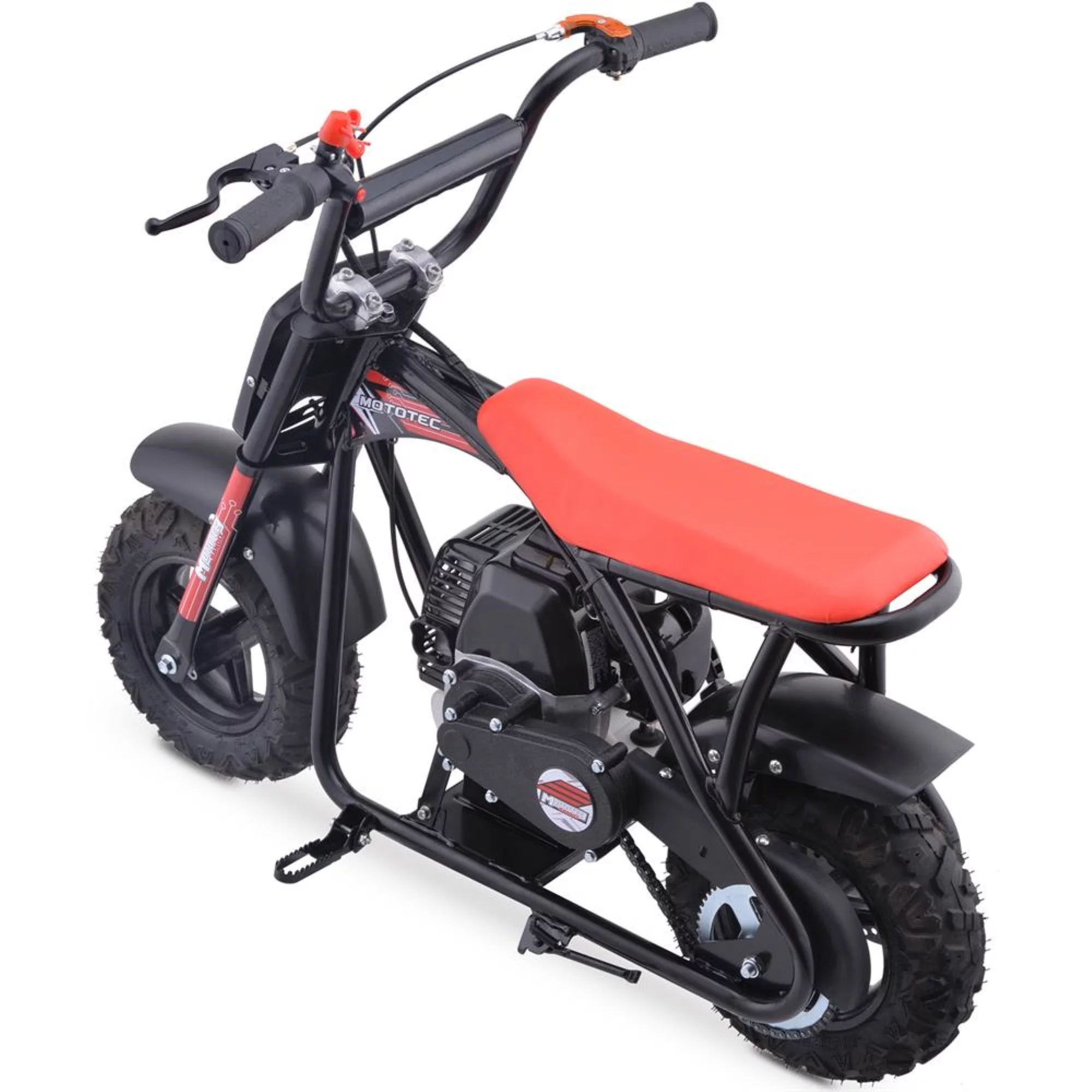 MotoTec Bandit 52cc 2-Stroke Kids Gas Mini Bike Red - Radiant Selections