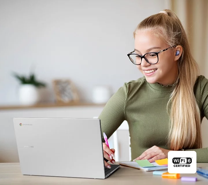 Samsung Galaxy Chromebook Go, 14" HD LED, Intel Celeron N4500, 4GB RAM, 64GB Storage, ChromeOS, Silver, XE340XDA-KA2US
