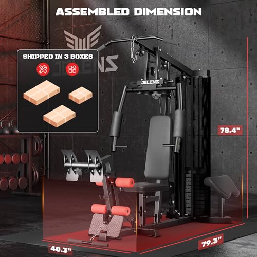Home Gym, Multifunctional H11 Home Gym Equipment, Workout Station with 150LBS Weight Stack